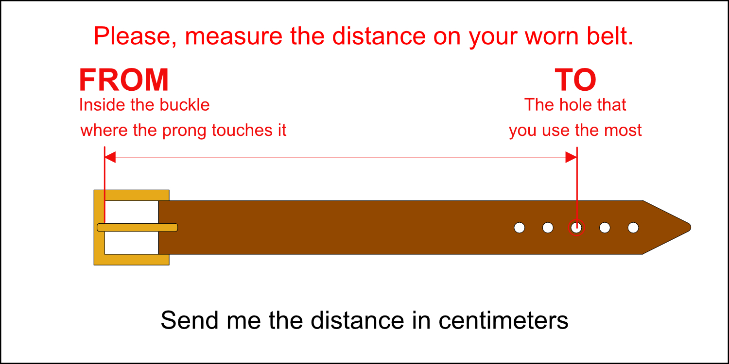 how to measure your belt diagram