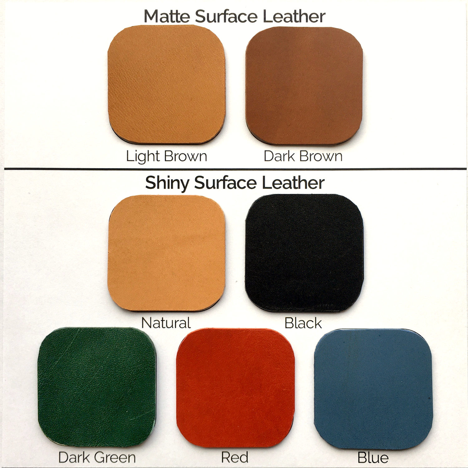 leather colour samples