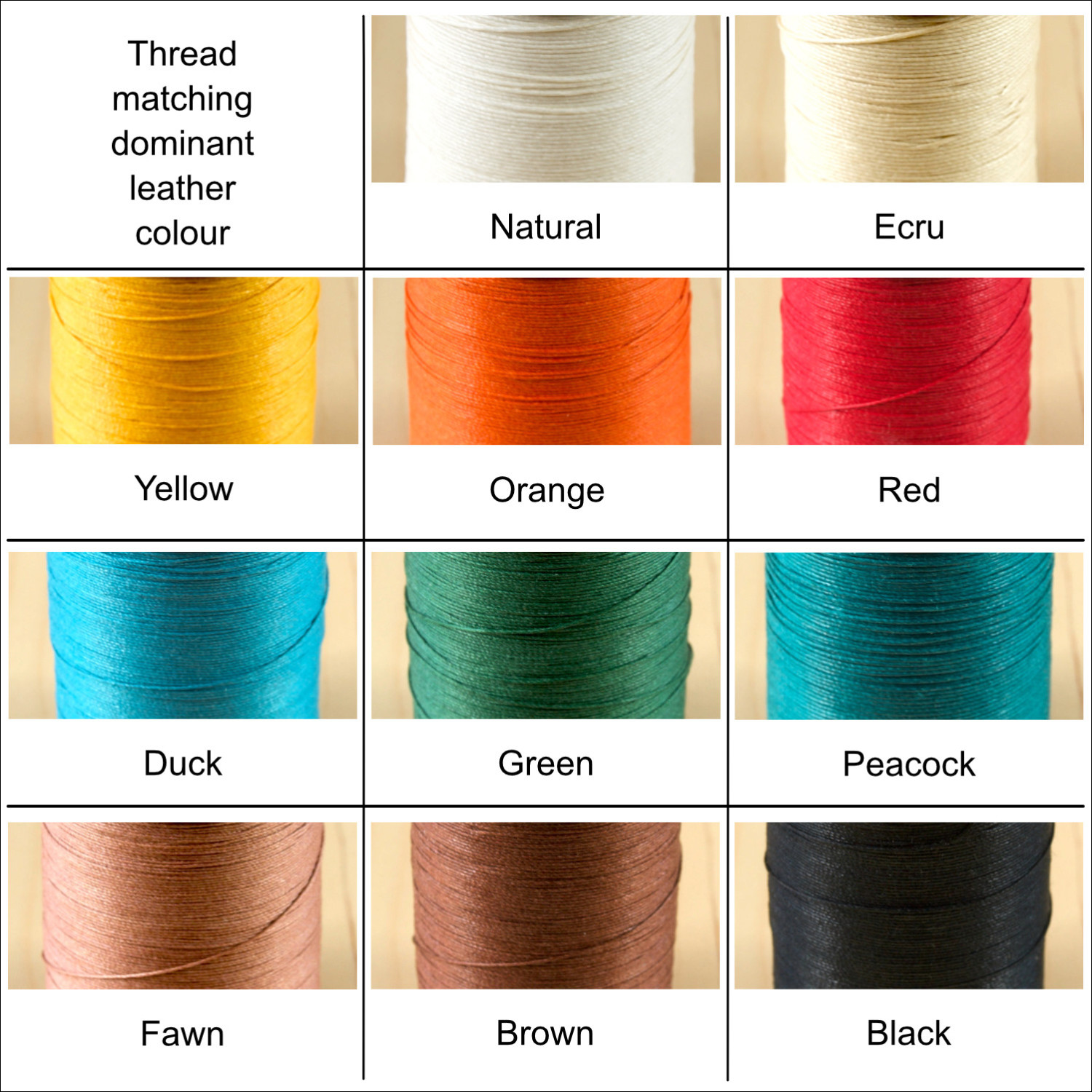 stitching thread samples 